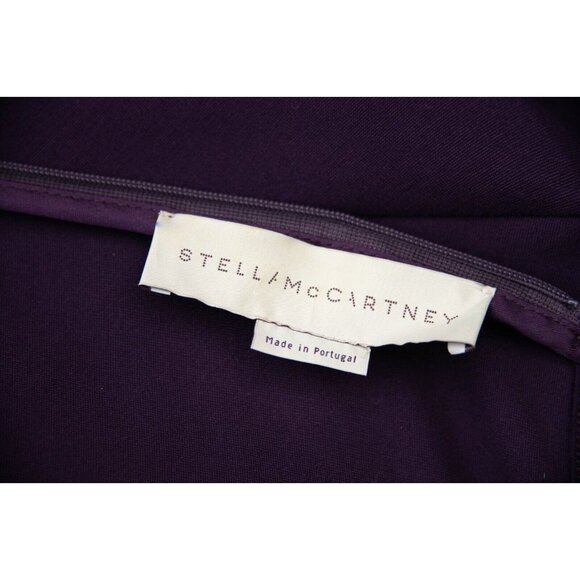 Stella McCartney Dress Sz 36 Plum Purple Pleated Asymmetrical Whimsigoth - Picture 6 of 9